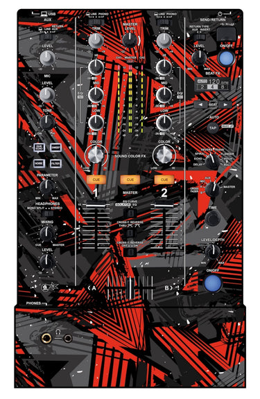 Pioneer DJ DJM 450 Skin Ridge Red